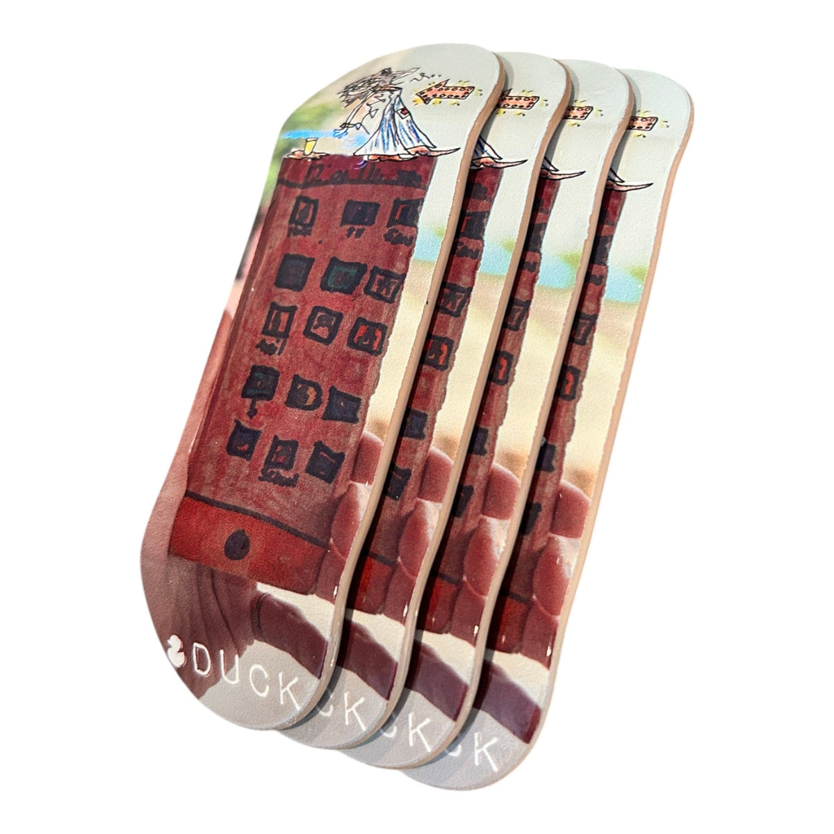 Flatface x Duck 30mm Tan Duck Phone Polycarbonate FlatFace G16 Fingerboard Deck