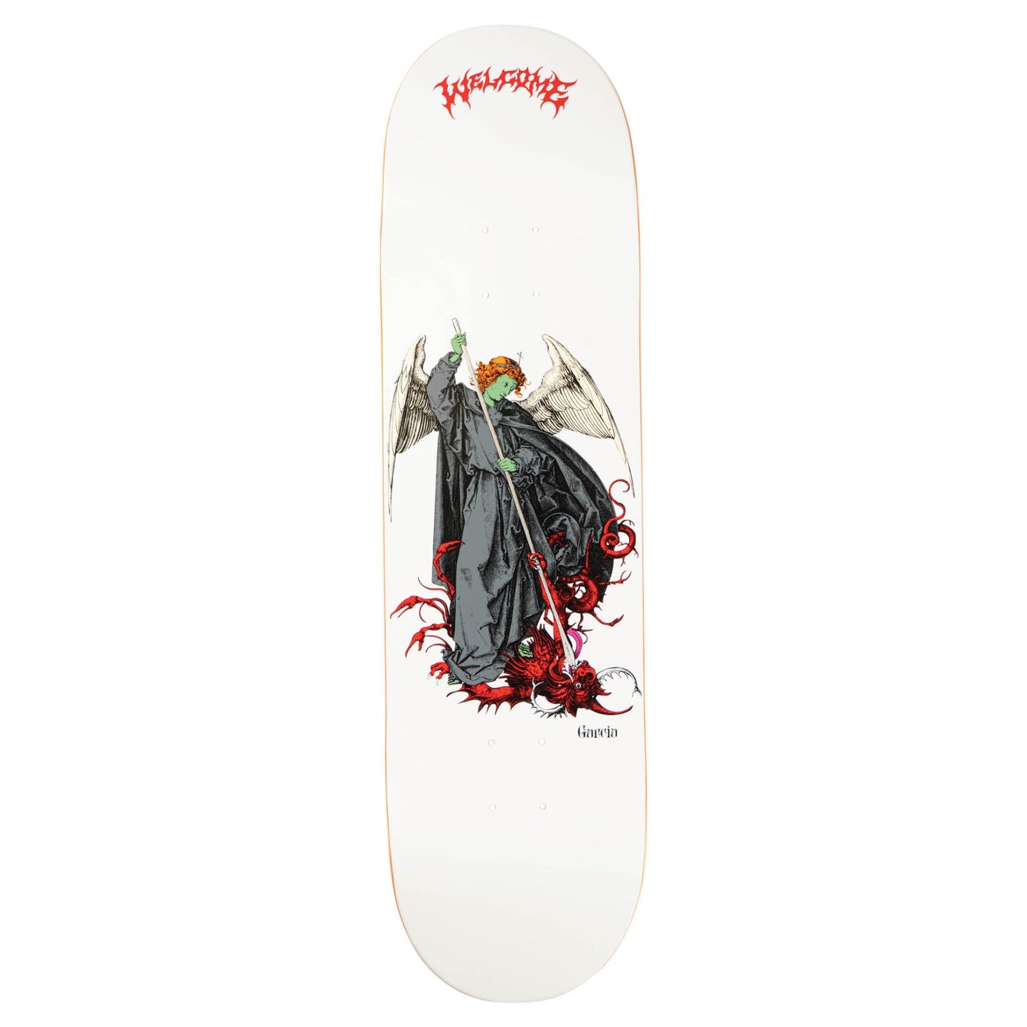Welcome Nick Garcia Spear on Son of Popsicle 8.5" White/Red Skateboard Deck