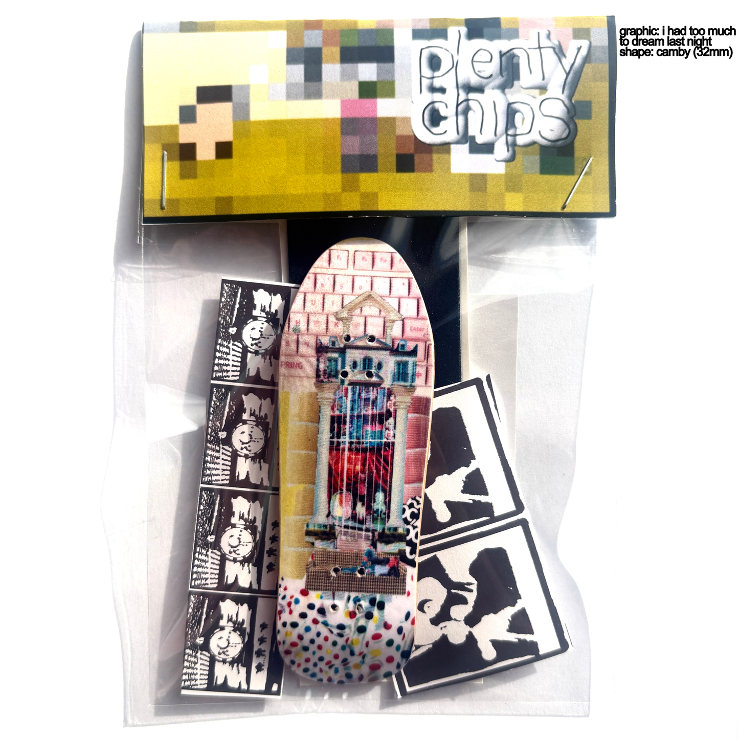 Plentychips 32mm camby - "too much to dream" fingerboard deck