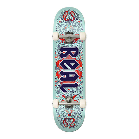 Real Bandana Teal 7.75" Skateboard Complete