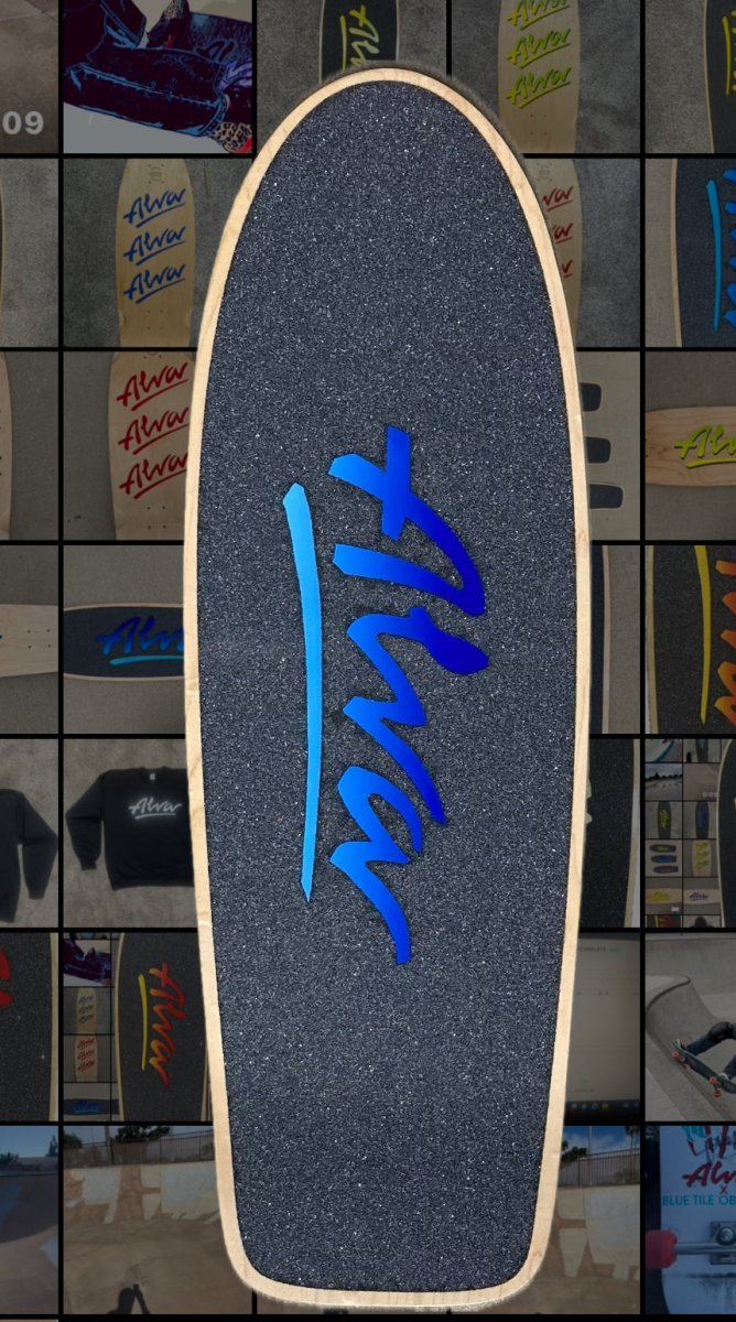 Alva 1979 Tri-Logo Re-Issue 10x30 WB16 - Twilight Blue - Skateboard - Decks