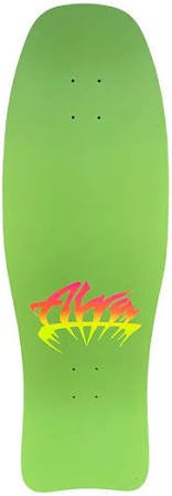 Alva Aggression Fish Re-Issue Deck 10.75x32 WB17 - Green - Skateboard - Decks