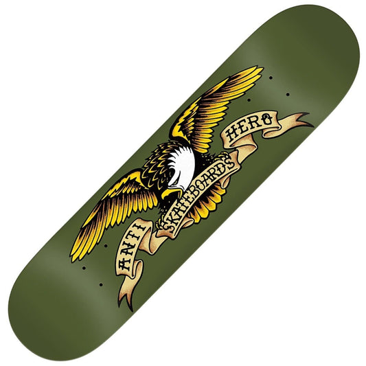 Anti Hero Easyrider Classic Eagle 8.38"/ WB 14.5" (Olive) - Skateboard - Decks