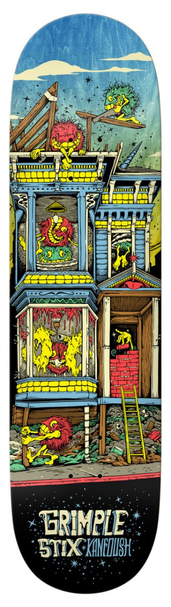 Antihero 8.75" Grimple Stix Victorians Kanfoush Skateboard Deck - Skateboard - Decks