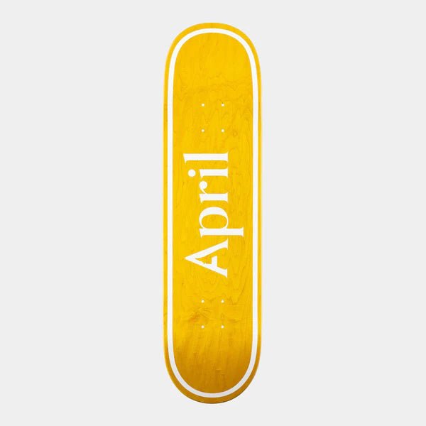 April OG Logo (Yellow) 8.5" Deck - Skateboard - Decks