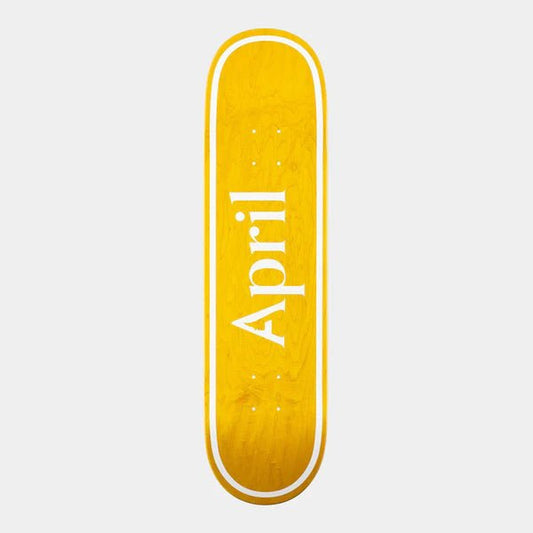 April OG Logo (Yellow) 8.5" Deck - Skateboard - Decks