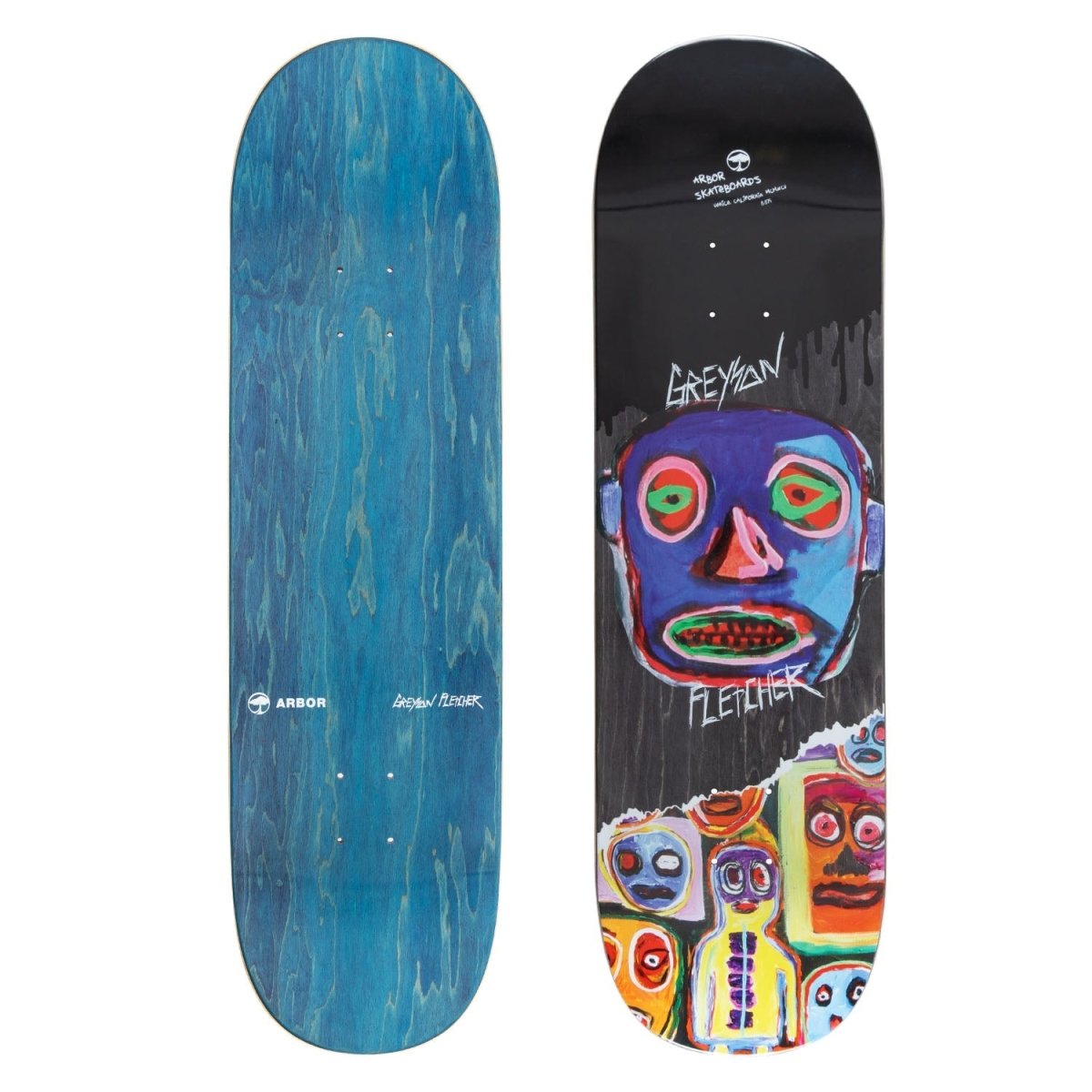 Arbor Greyson Faces 8.875 Deck - Skateboard - Decks