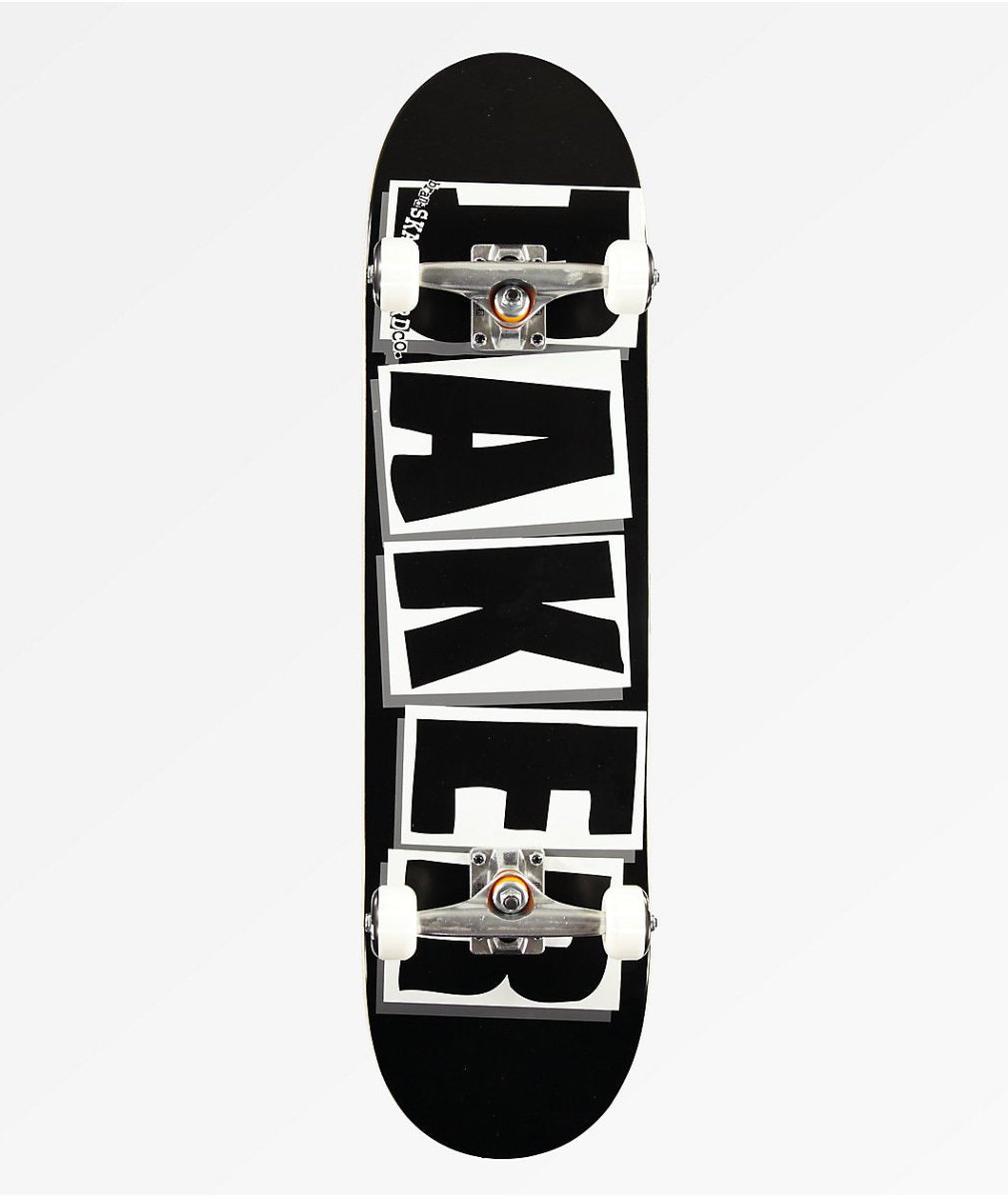 Baker Brand Logo 8.5" Skateboard Complete (Black/White) - Skateboard - Completes
