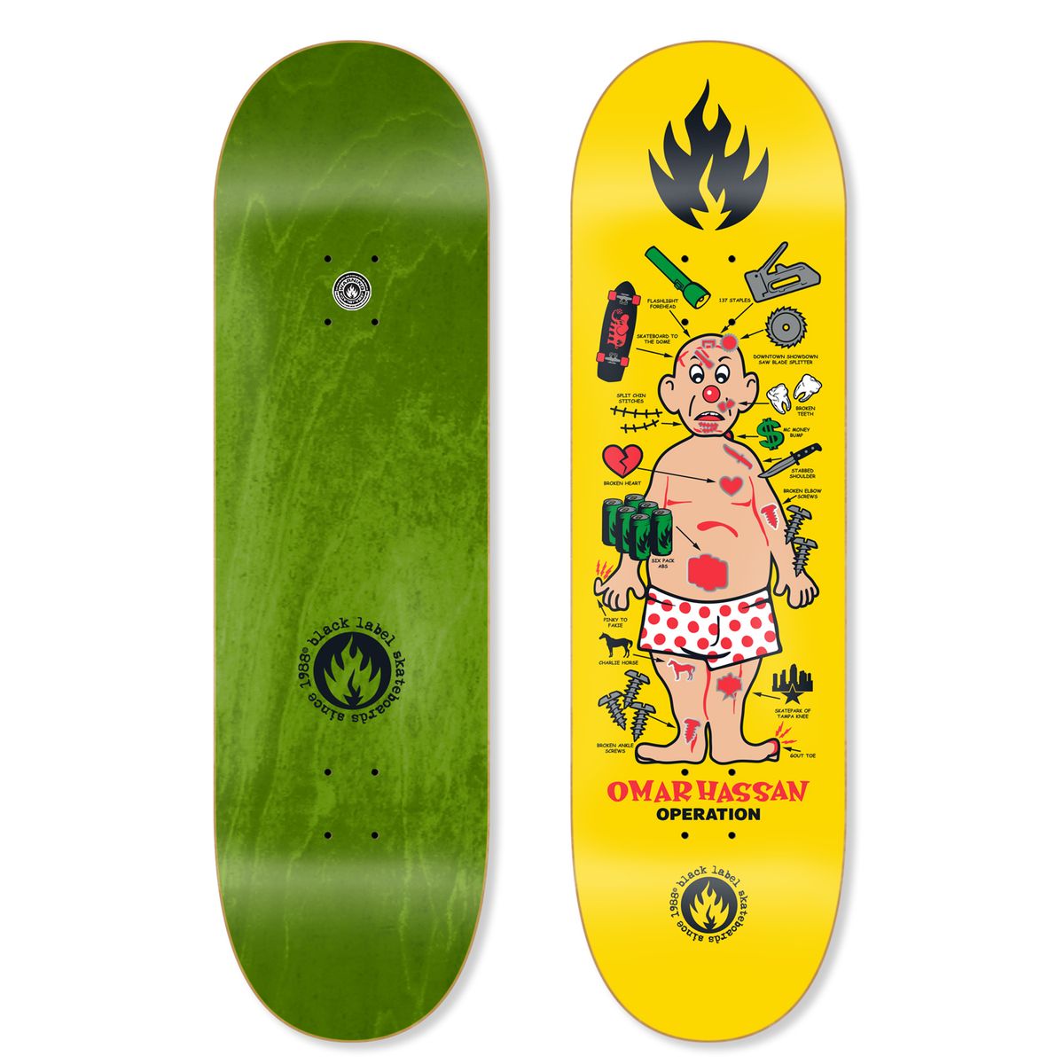 BLL Omar Hassan Operation Deck 8.38" WB 14.38" - Skateboard - Decks