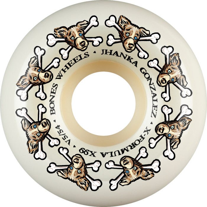 Bones 99a 54 Jhanka Vato Dog V5 X-Formula Sidecuts Skateboard Wheels - Skateboard - Wheels