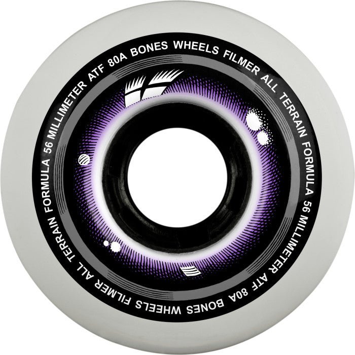Bones ATF 80a Filmers 60mm All Terrain Formula Skateboard Wheels - Skateboard - Wheels
