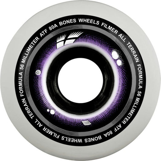Bones ATF 80a Filmers 60mm All Terrain Formula Skateboard Wheels - Skateboard - Wheels