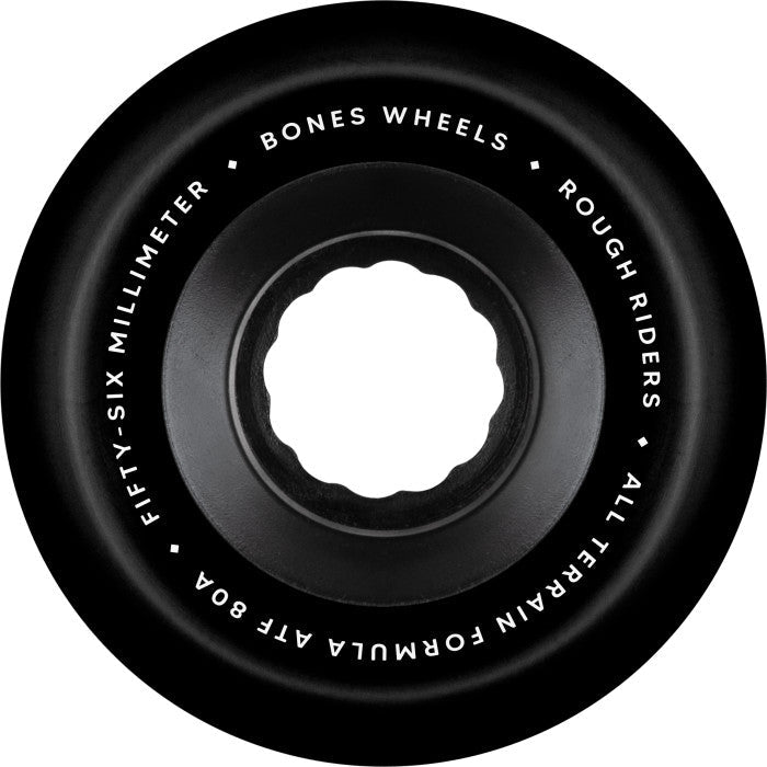 Bones ATF 80a Rough Rider 56mm Skateboard Wheels (Black) - Skateboard - Wheels