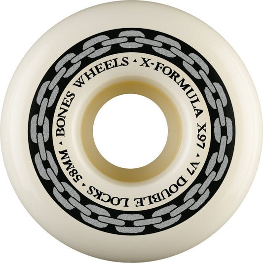 Bones X - Formula Double Locks 97a 58mm XF V7 Skateboard Wheels 4PK - Skateboard - Wheels