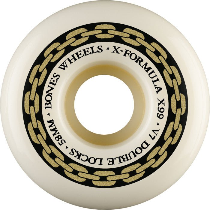 Bones X - Formula Double Locks 99a 58mm XF V7 Skateboard Wheels 4Pack - Skateboard - Wheels