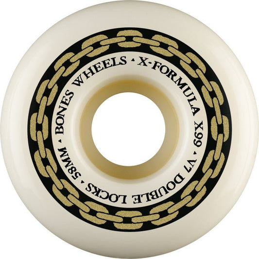 Bones X - Formula Double Locks 99a 58mm XF V7 Skateboard Wheels 4Pack - Skateboard - Wheels