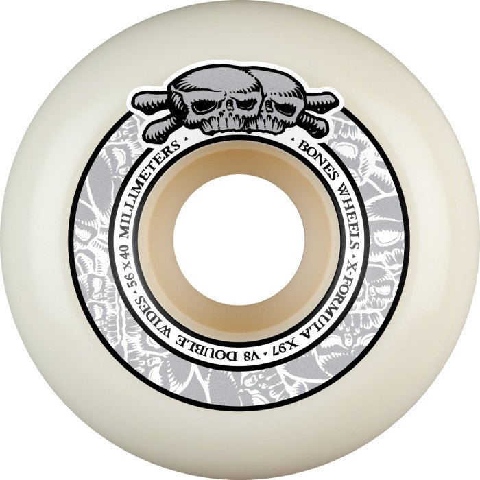 Bones X - Formula Double Wides 97a 56mm XF V8 Skateboard Wheels 4PK - Skateboard - Wheels