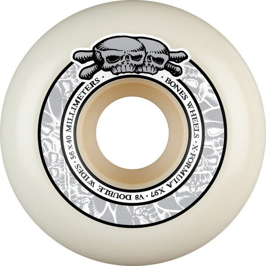 Bones X - Formula Double Wides 97a 56mm XF V8 Skateboard Wheels 4PK - Skateboard - Wheels