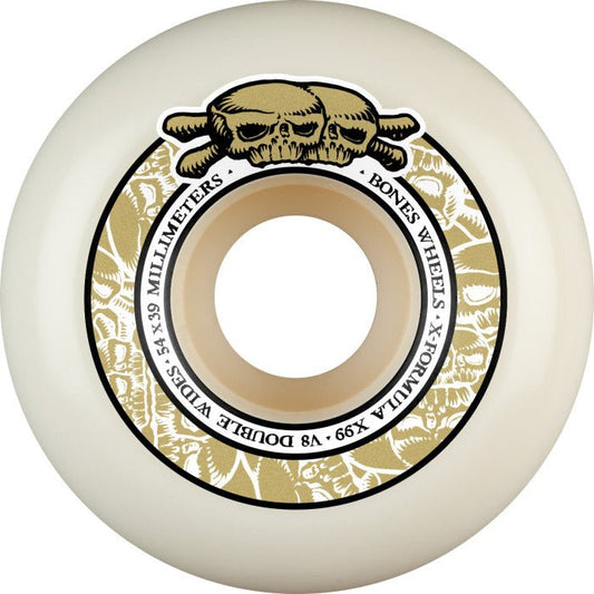 Bones X - Formula Double Wides 99a 54mm XF V8 Skateboard Wheels 4PK - Skateboard - Wheels
