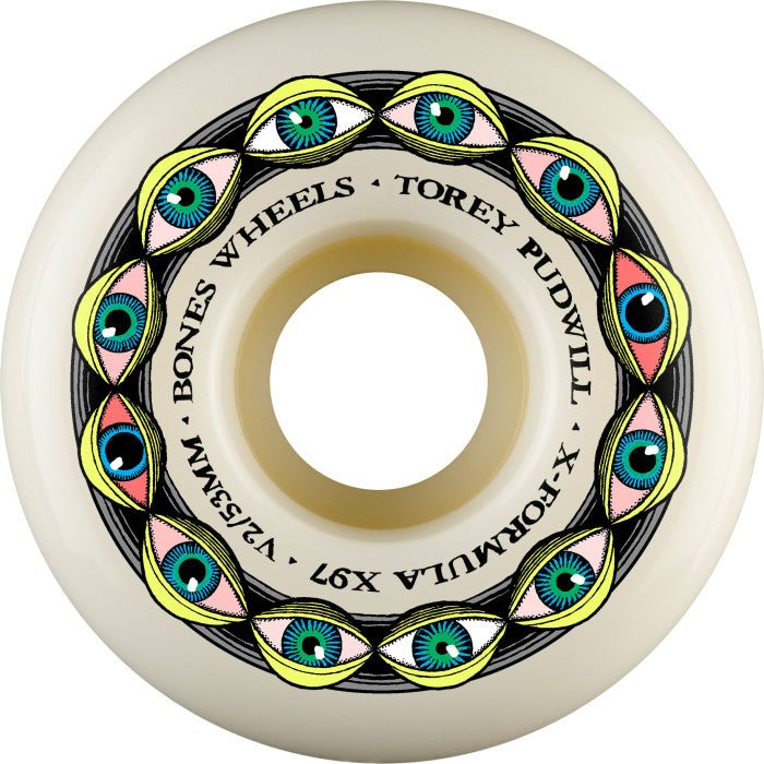 Bones X - Formula Pudwill Frying Eyes 52 99a V1 XF Standard Skateboard Wheels 4PK - Skateboard - Wheels