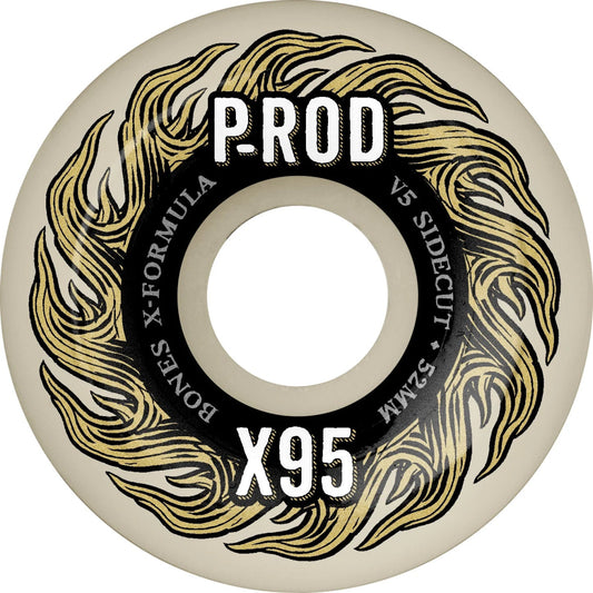 Bones X - Formula V5 95a P - Rod Pro 54mm (White) - Skateboard - Wheels