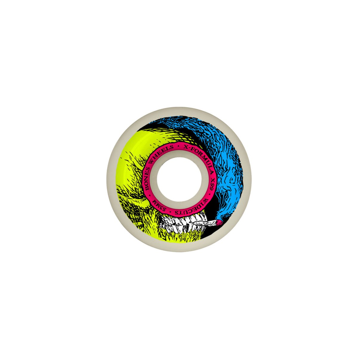 Bones XF V6 99a Smokin Skulls Widecut 53mm - Skateboard - Wheels