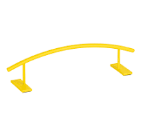 BR Rainbow Rail Round (Yellow) - Fingerboard - FB Ramps