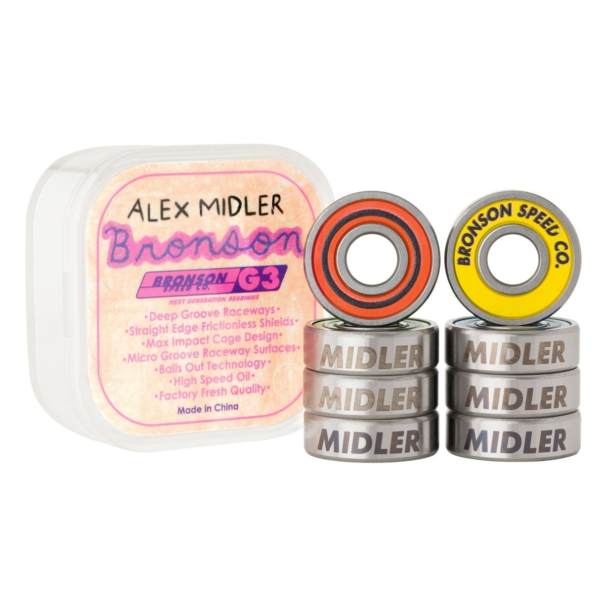 Bronson G3 Alex Midler Bearings - Skateboard - Bearings