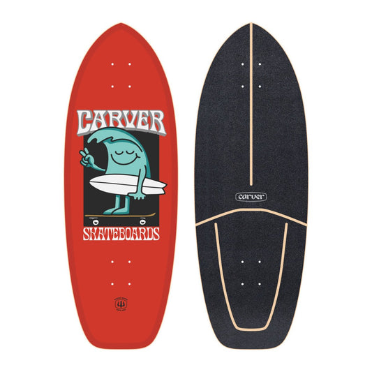 Carver 28" Wavy Davy wb14.625 Surfskate Deck (V4) - Skateboard - Decks