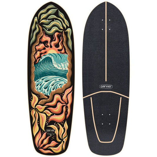 Carver 32" Psychedelic Sunset Surfskate Deck wb17 (V4) - Skateboard - Decks