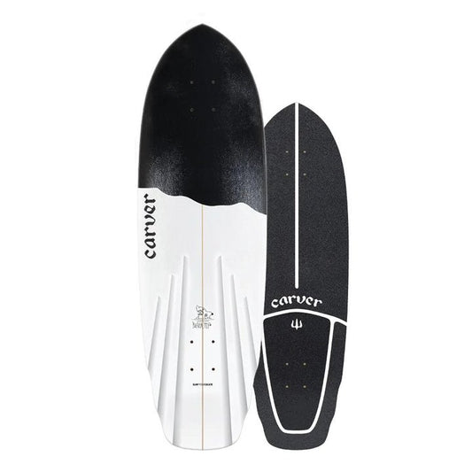 Carver Black Tip 32.5 wb17.5 Surfskate Deck - Surfskate - Decks