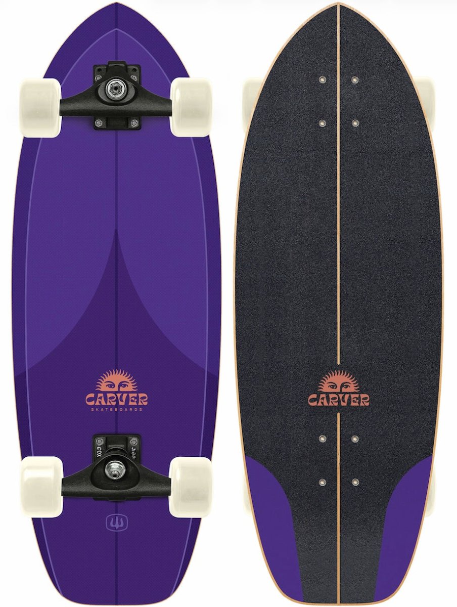 Carver C5 28" Purple Haze Surfskate Coal Satin Trucks - Surfskate - Completes