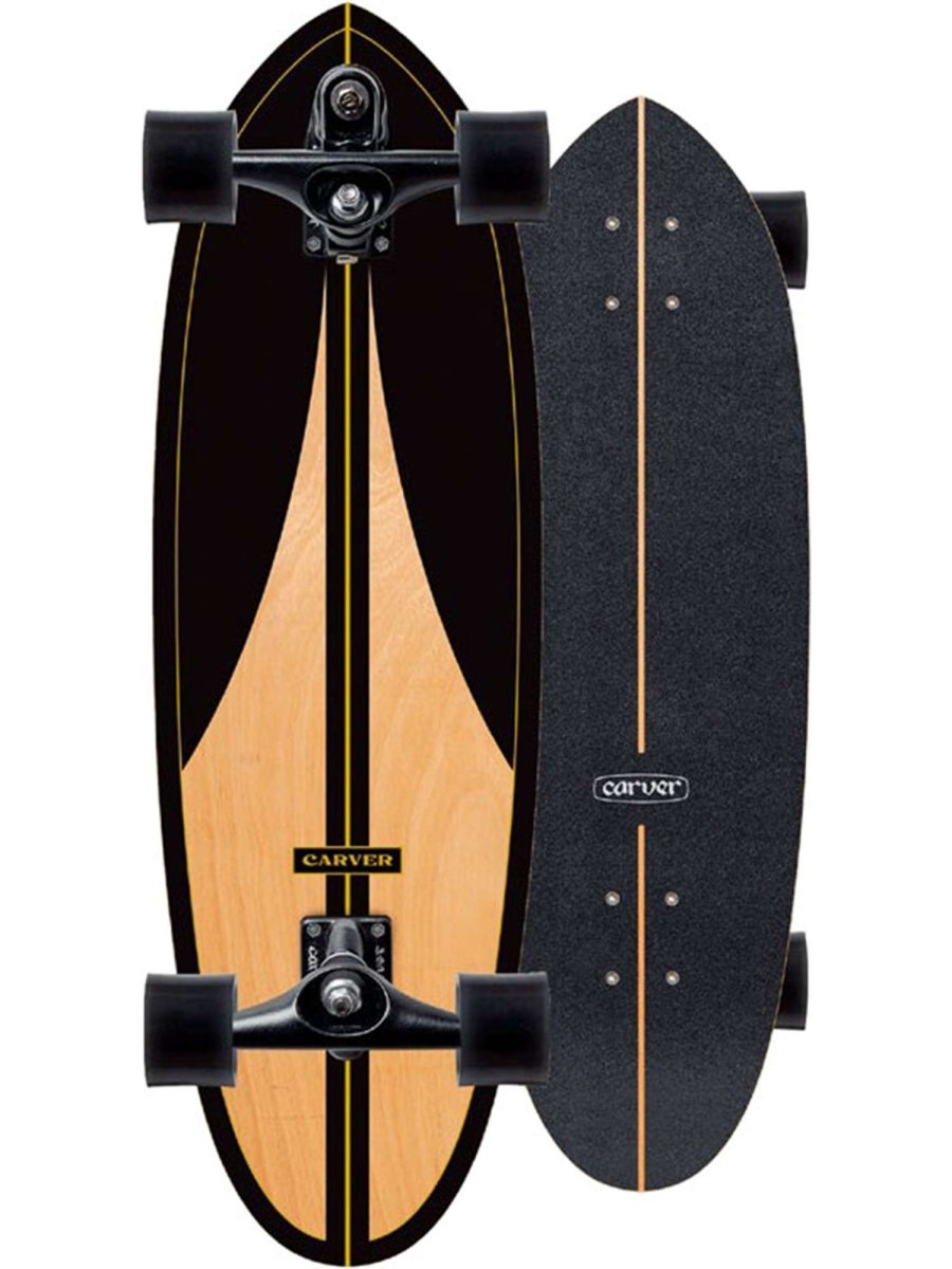 Carver C7 Coal Satin Black Label 32.5" Surfskate Complete (V5) - Surfskate - Completes