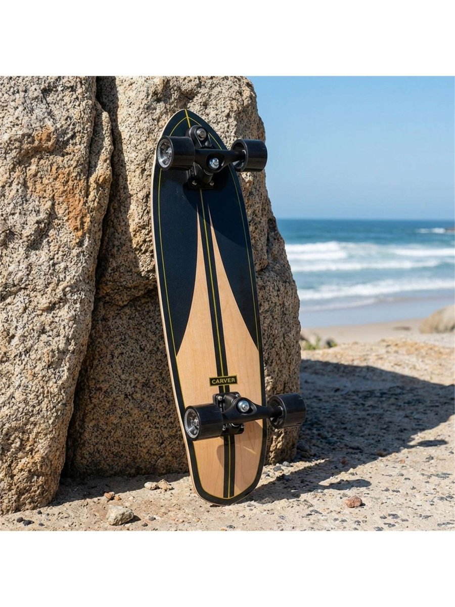 Carver C7 Coal Satin Black Label 32.5" Surfskate Complete (V5) - Surfskate - Completes