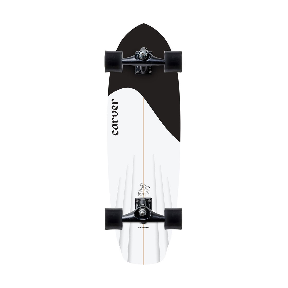 Carver CX Raw Black Tip 32.5" Surfskate - Surfskate - Completes