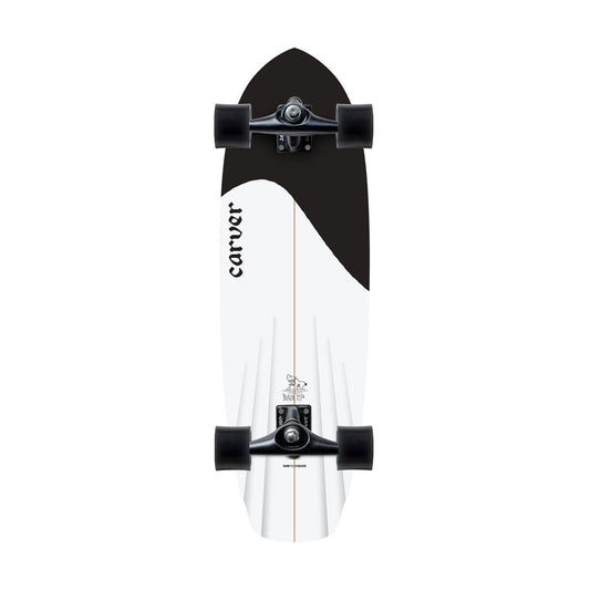 Carver CX Raw Black Tip 32.5" Surfskate - Surfskate - Completes