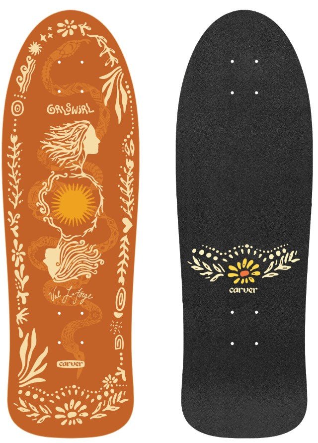 Carver GRLSWIRL 31" Sunflower wb16 Surfskate (V5) Deck - Skateboard - Decks