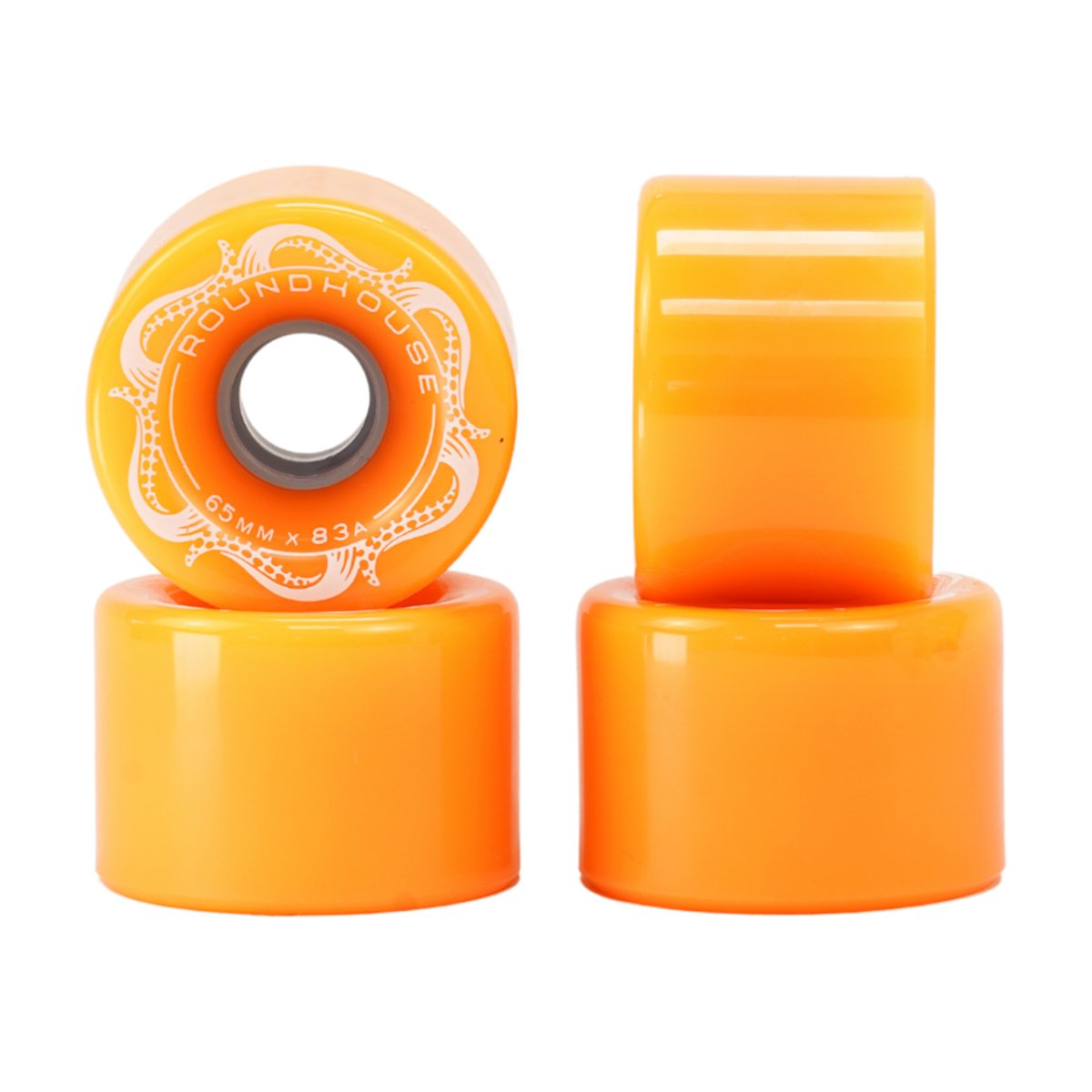 Carver Roundhouse 65mm 83a Slick Orange Glo - Skateboard - Wheels