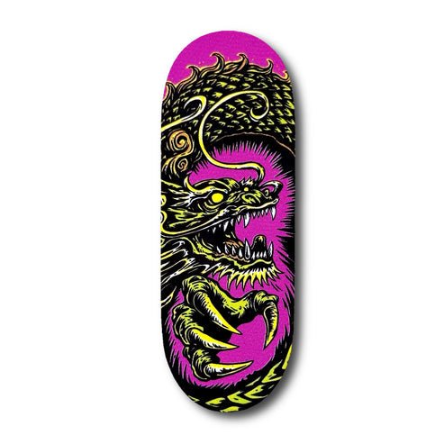 Chems Purple "Yellow Dragon" Low Pro POP 33mm Deck - Fingerboard - FB Decks