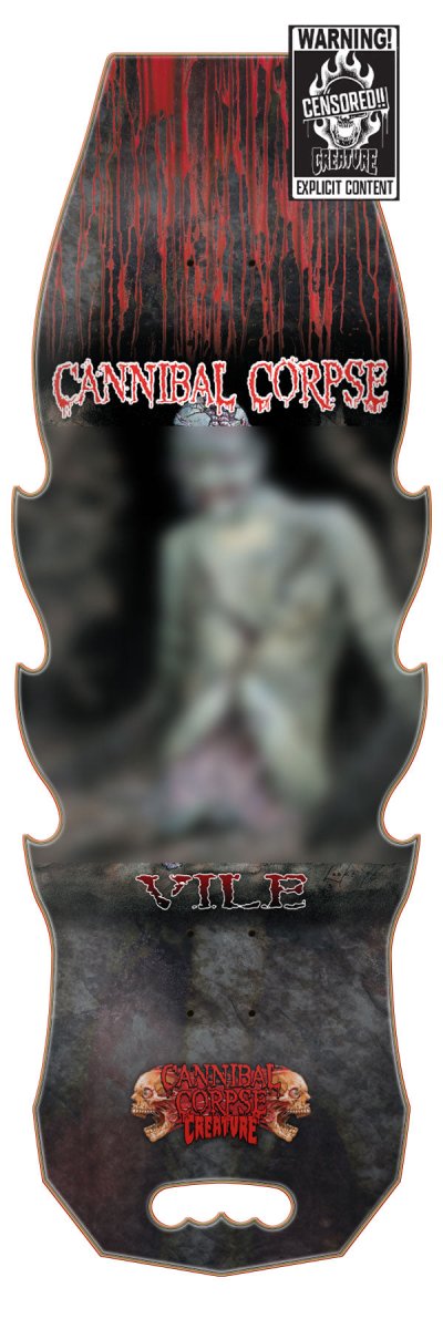 Creature Cannibal Corpse Explicit 10.56" Skateboard Deck Wb: 15" - Skateboard - Decks