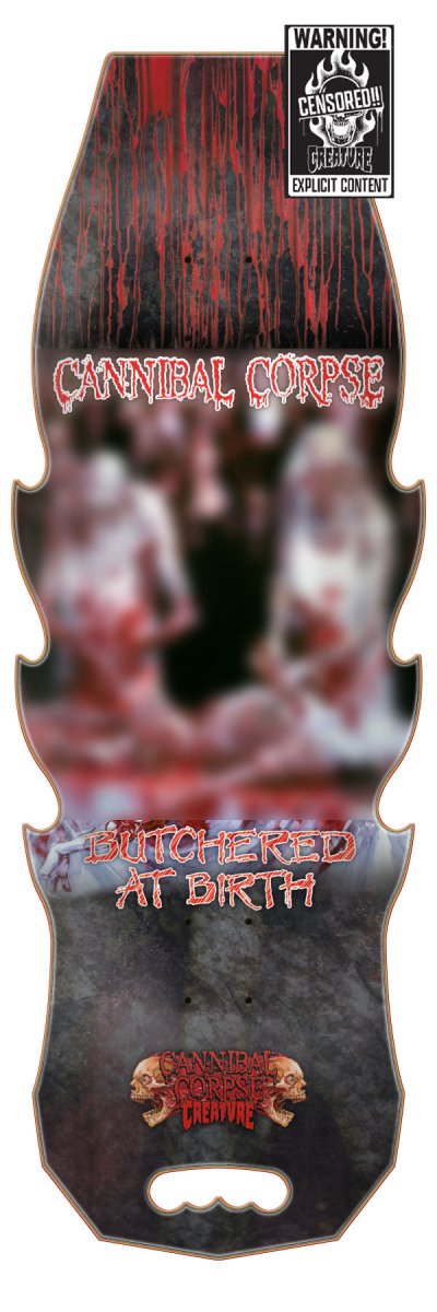 Creature Cannibal Corpse Explicit 10.56" Skateboard Deck Wb: 15" - Skateboard - Decks