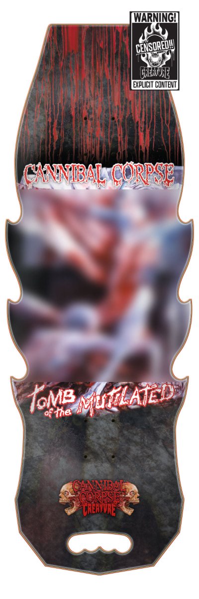 Creature Cannibal Corpse Explicit 10.56" Skateboard Deck Wb: 15" - Skateboard - Decks