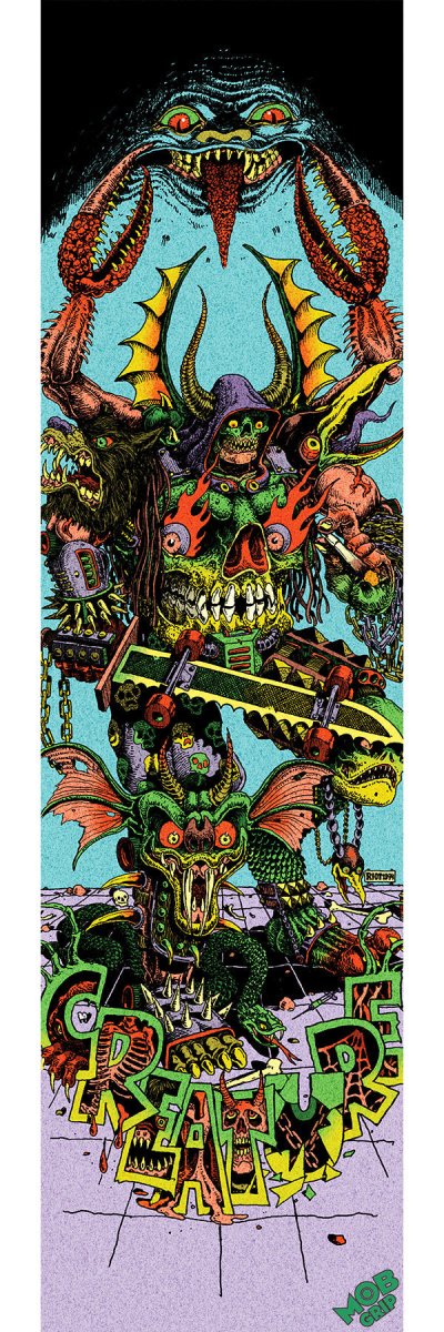 Creature Mob Hallucination riot1394 Griptape 9in - Skateboard - Griptape