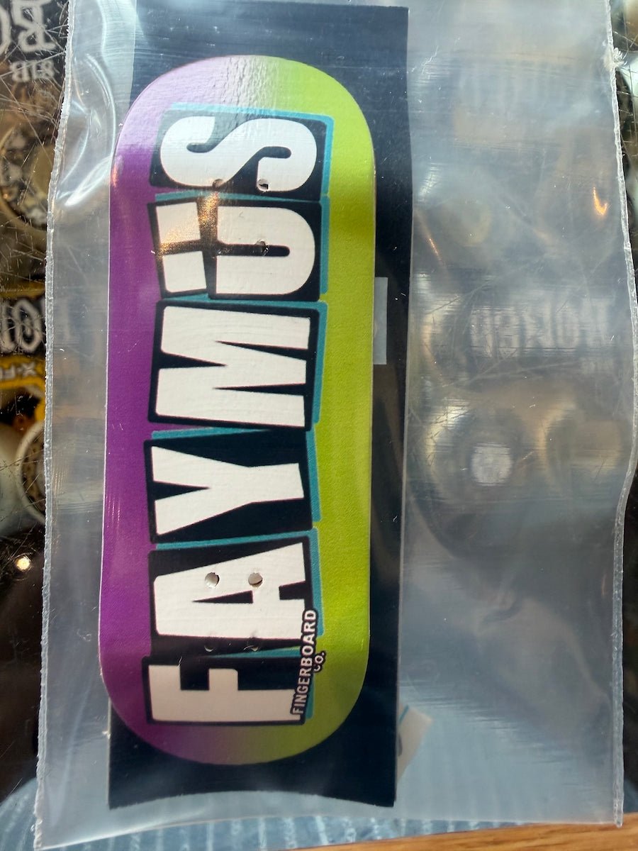 FAYMUS x DK - Fayker Purp Green 34mm Fingerboard Deck - Fingerboard - FB Decks