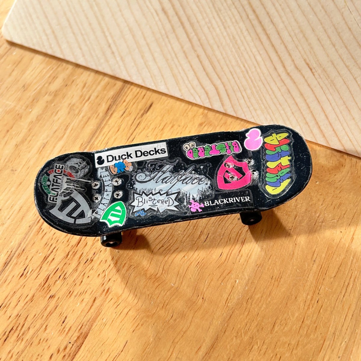 Flatface Blackriver x Duck Black 34mm (V2 Mellow) - Fingerboard - FB Decks