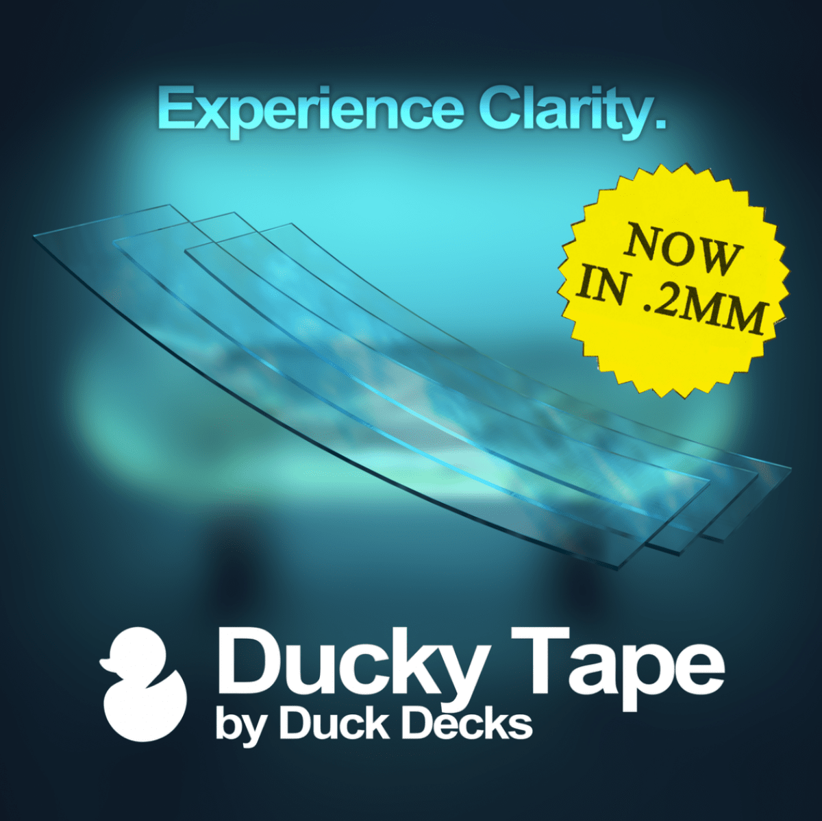 Flatface Ducky FB Griptape single sheet (Clear) - Fingerboard - FB Accessories