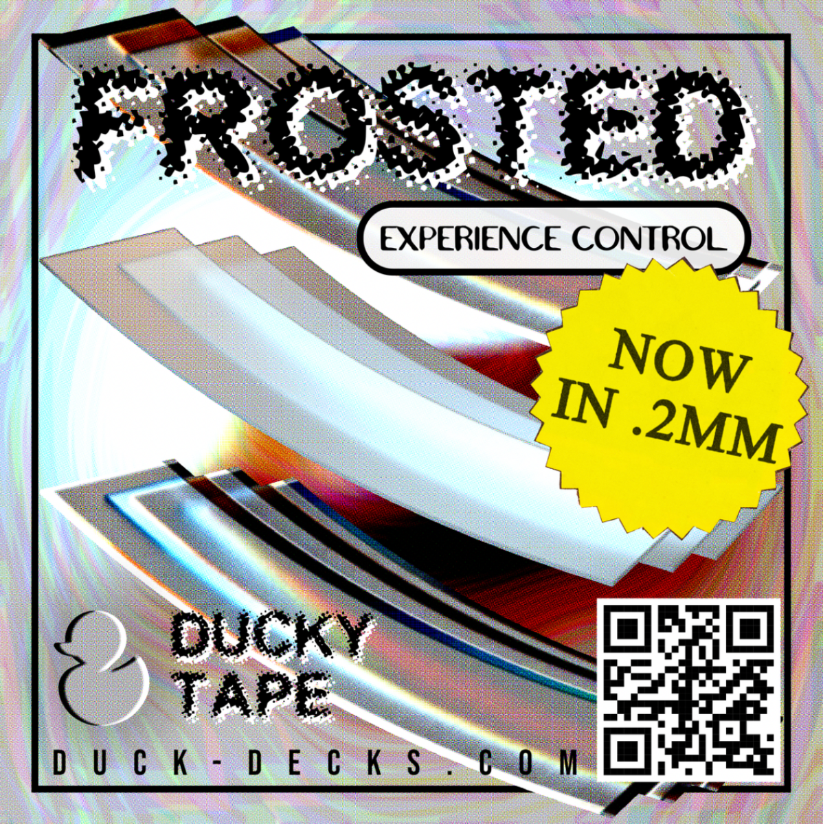 Flatface Frosty Ducky FB Griptape single sheet (Clear) - Fingerboard - FB Accessories