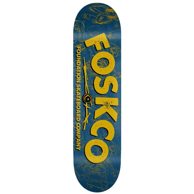 Foundation FOSKCO Yellow 8.0 Deck - Skateboard - Decks