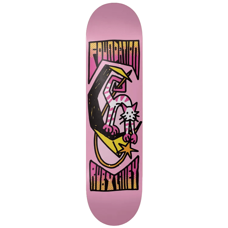 Foundation Ruby Lilley Cat & Moon 8.0" Skateboard Deck - Skateboard - Decks