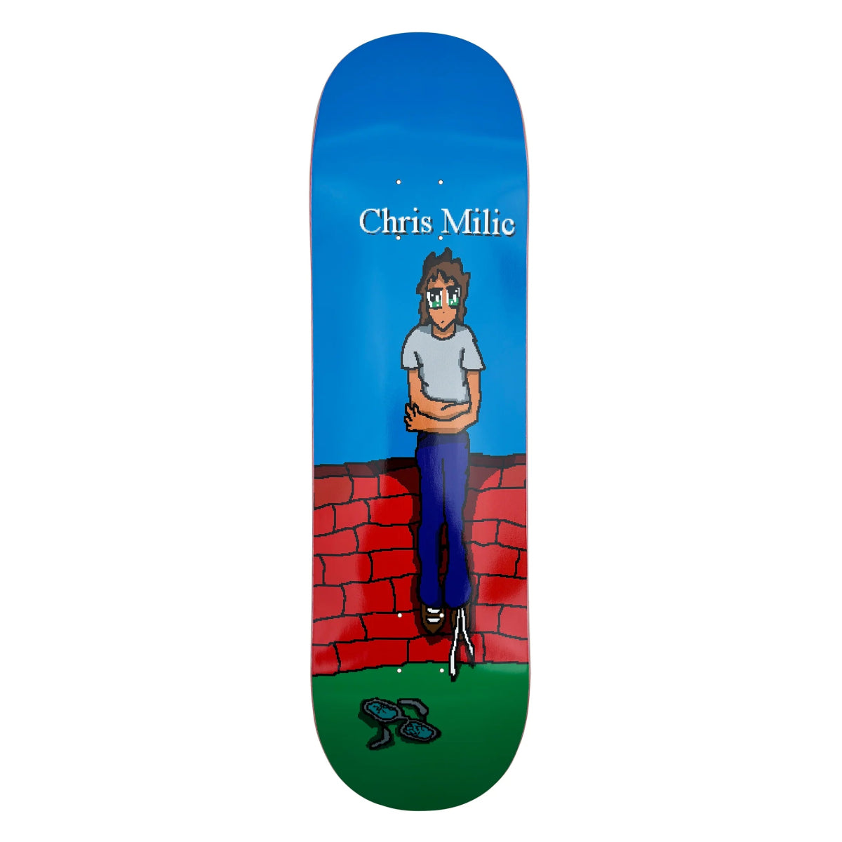 Frog Broken Glasses Deck (Chris Milic) - 8.38" - Skateboard - Decks